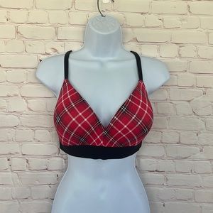 Victoria’s Secret PINK Plaid wear everywhere wireless lightly lined bra size 38C